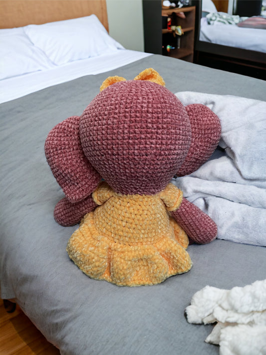 Ellie the Weighted Elephant Crochet Plushie | Therapeutic Comfort Toy