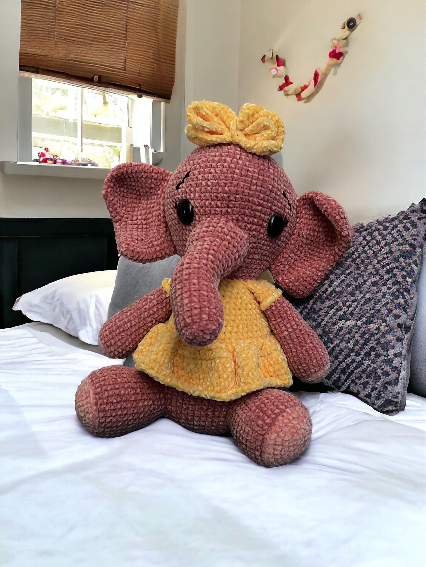 Ellie the Weighted Elephant Crochet Plushie | Therapeutic Comfort Toy