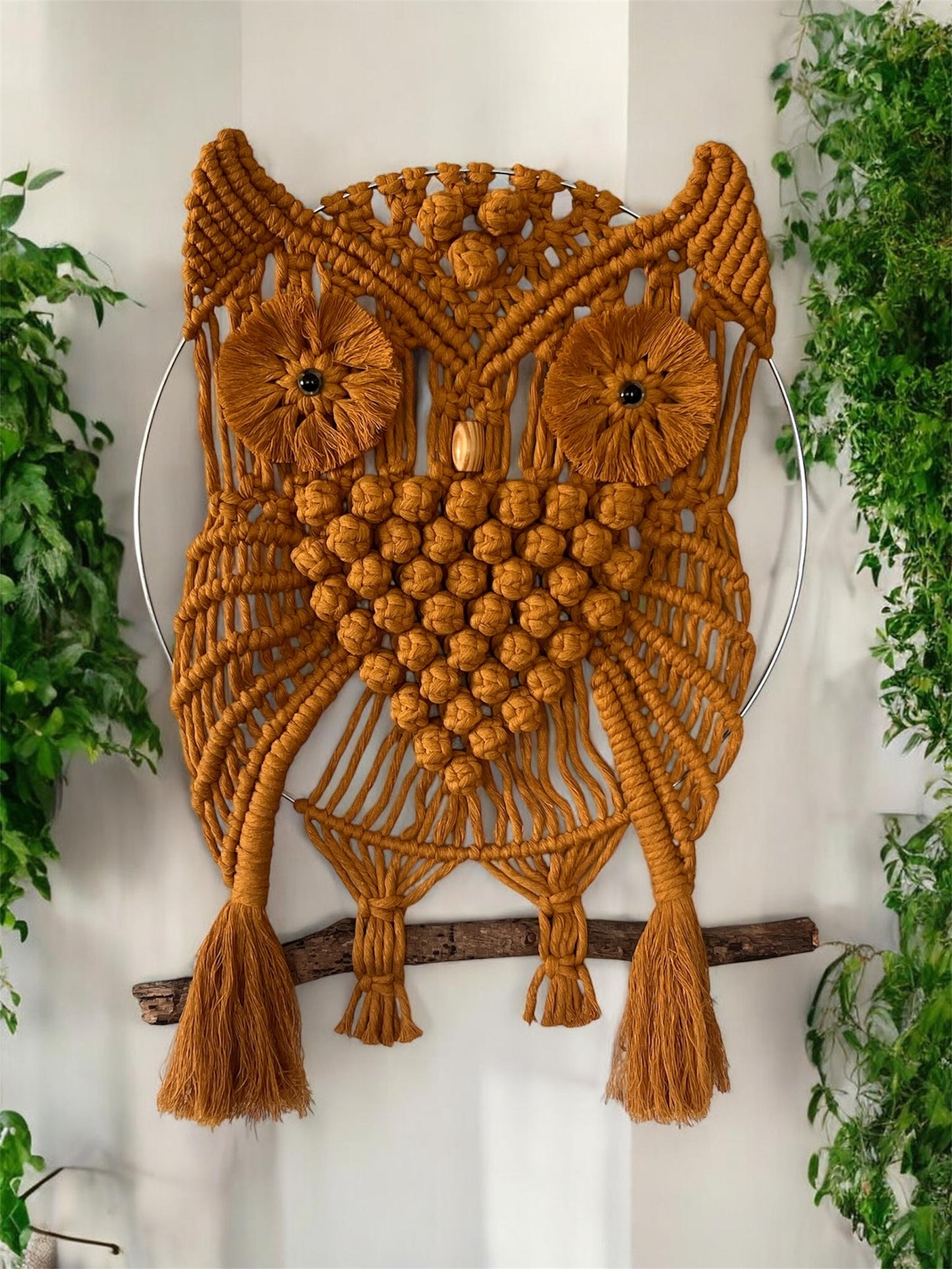 Hoot & Hang – Handcrafted Macrame Owl Wall Hanging