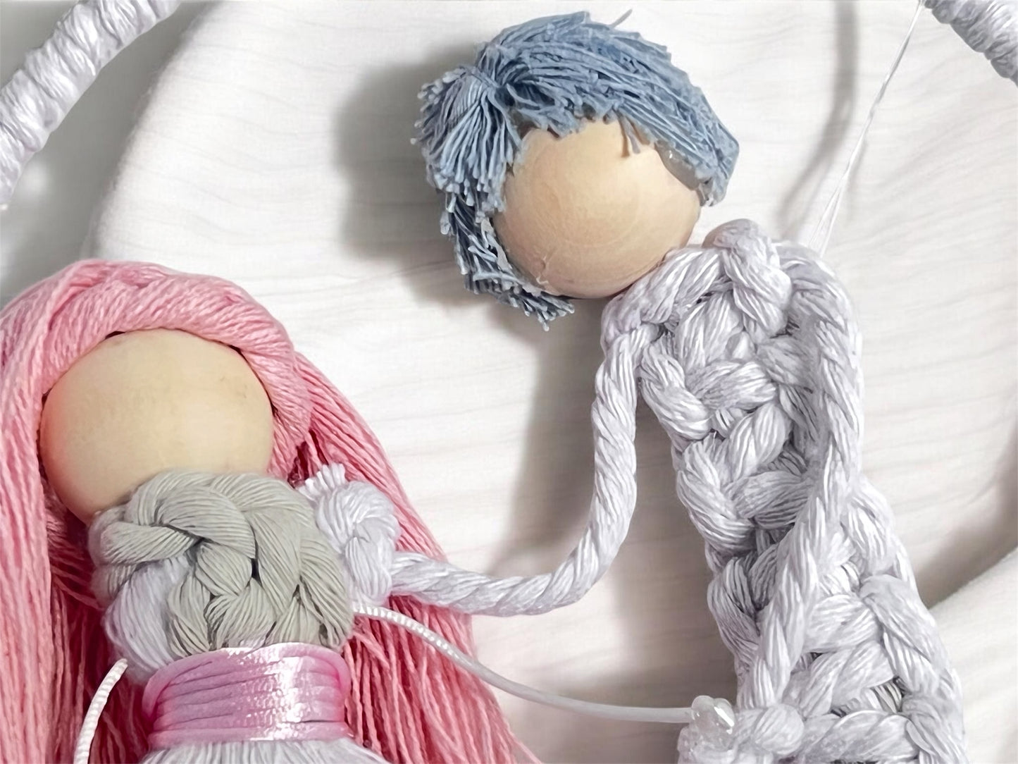 Macramé Couple on a Swing Wall Hanging | Handmade Boho Home Decor
